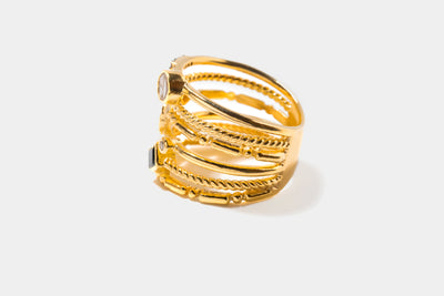 Abyss Gold Vermeil Ring Stack