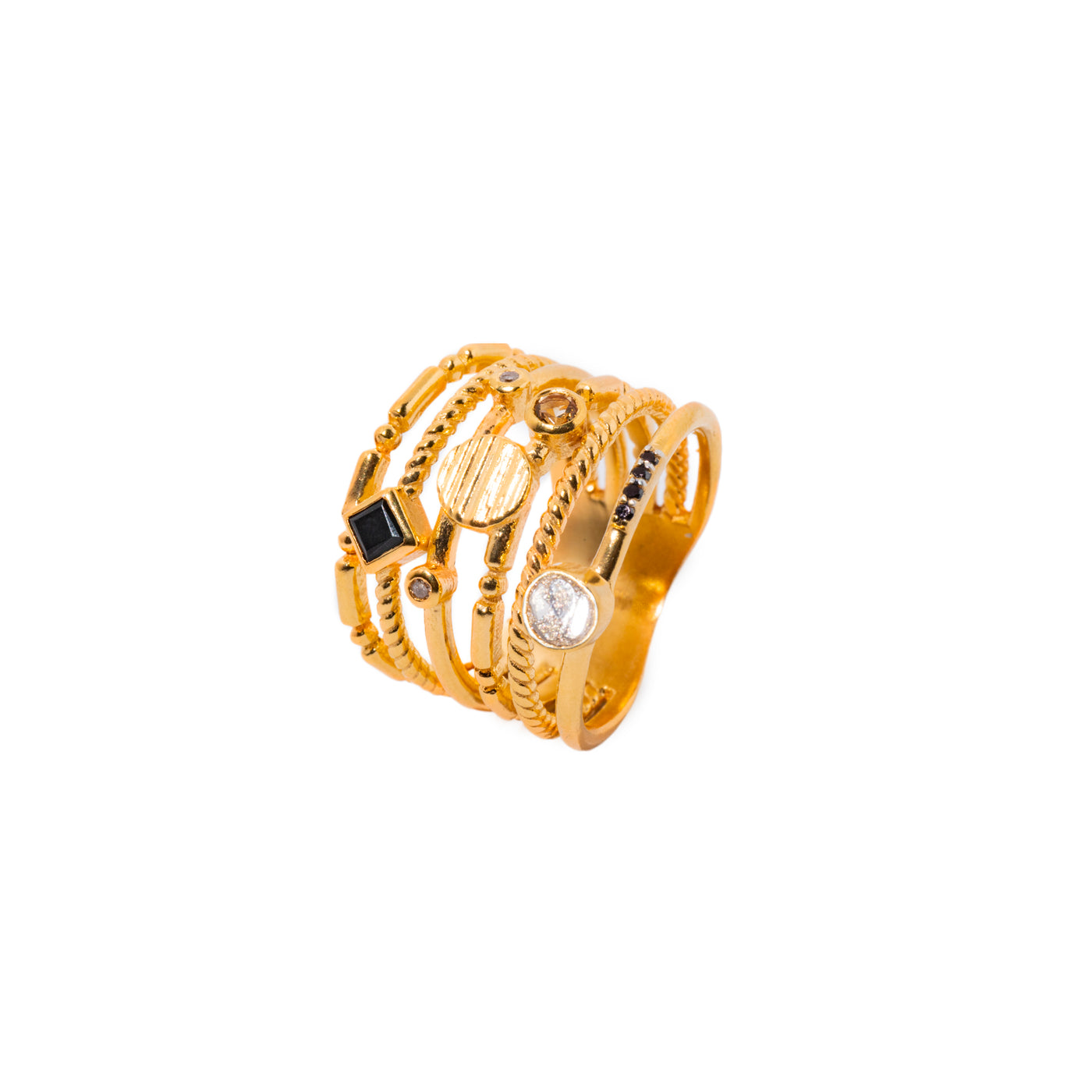 Abyss Gold Vermeil Ring Stack