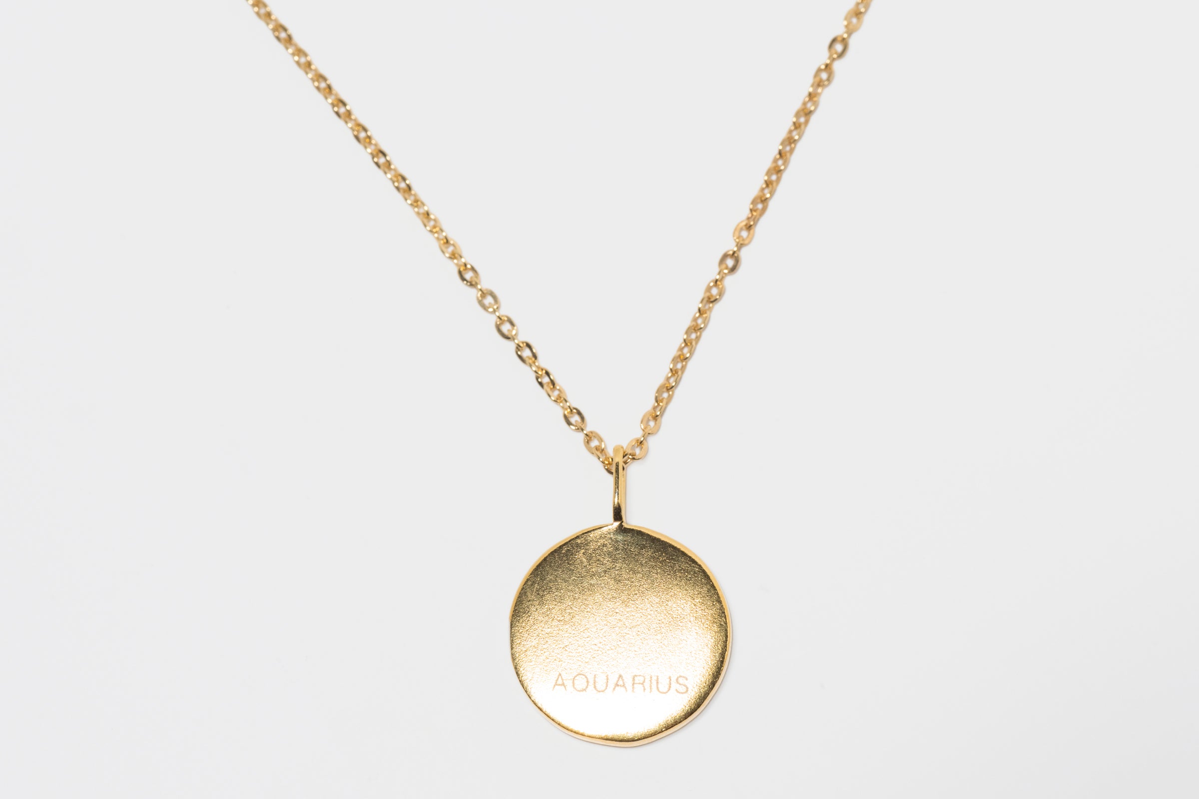 Mini Aquarius Gold Vermeil  Pendant Necklace