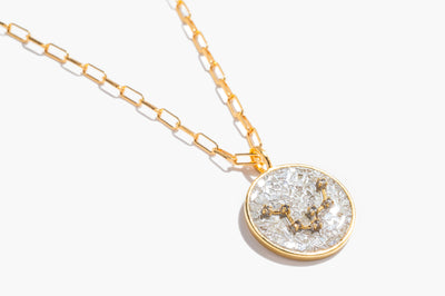 Aquarius Gold Vermeil Pendant Necklace