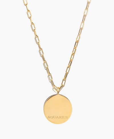 Aquarius Gold Vermeil Pendant Necklace