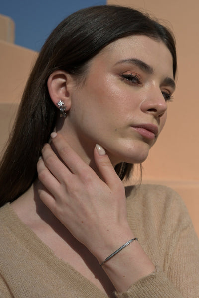 Ausra  Oxidized Bangle Bracelet