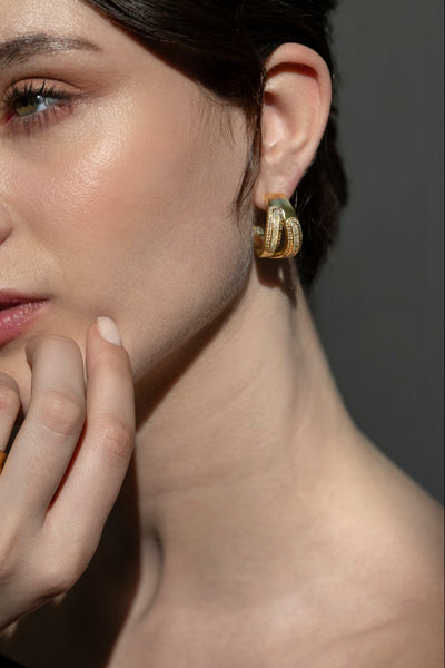Beeja Gold Vermeil Double Hoop Earrings