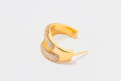 Beeja Gold Vermeil Double Hoop Earrings