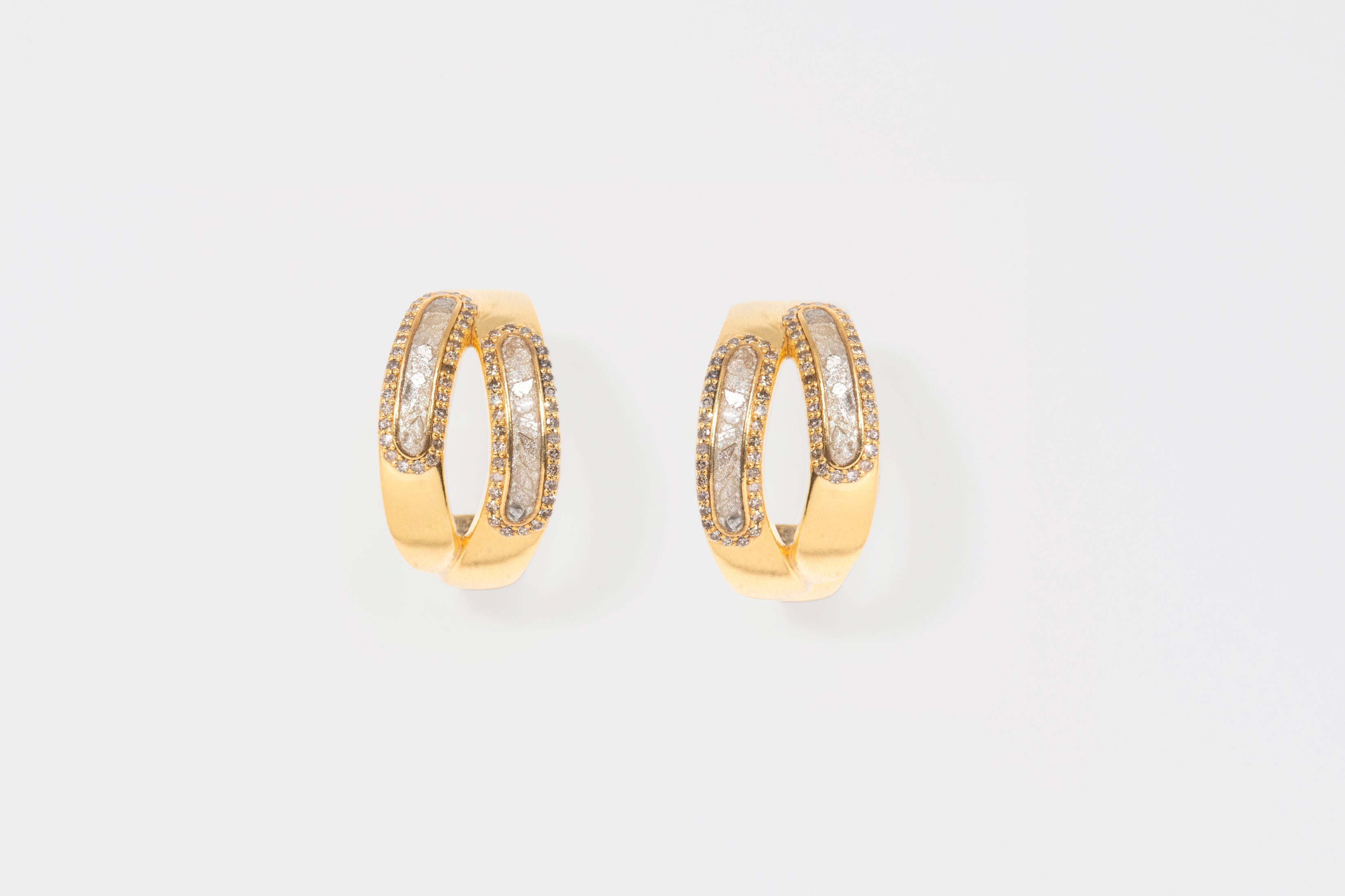 Beeja Gold Vermeil Double Hoop Earrings