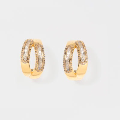 Beeja Gold Vermeil Double Hoop Earrings