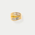 Beeja Double Band  Gold Vermeil Ring