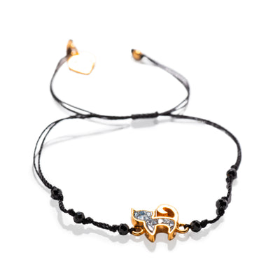 Black Cat Gold Vermeil Bracelet