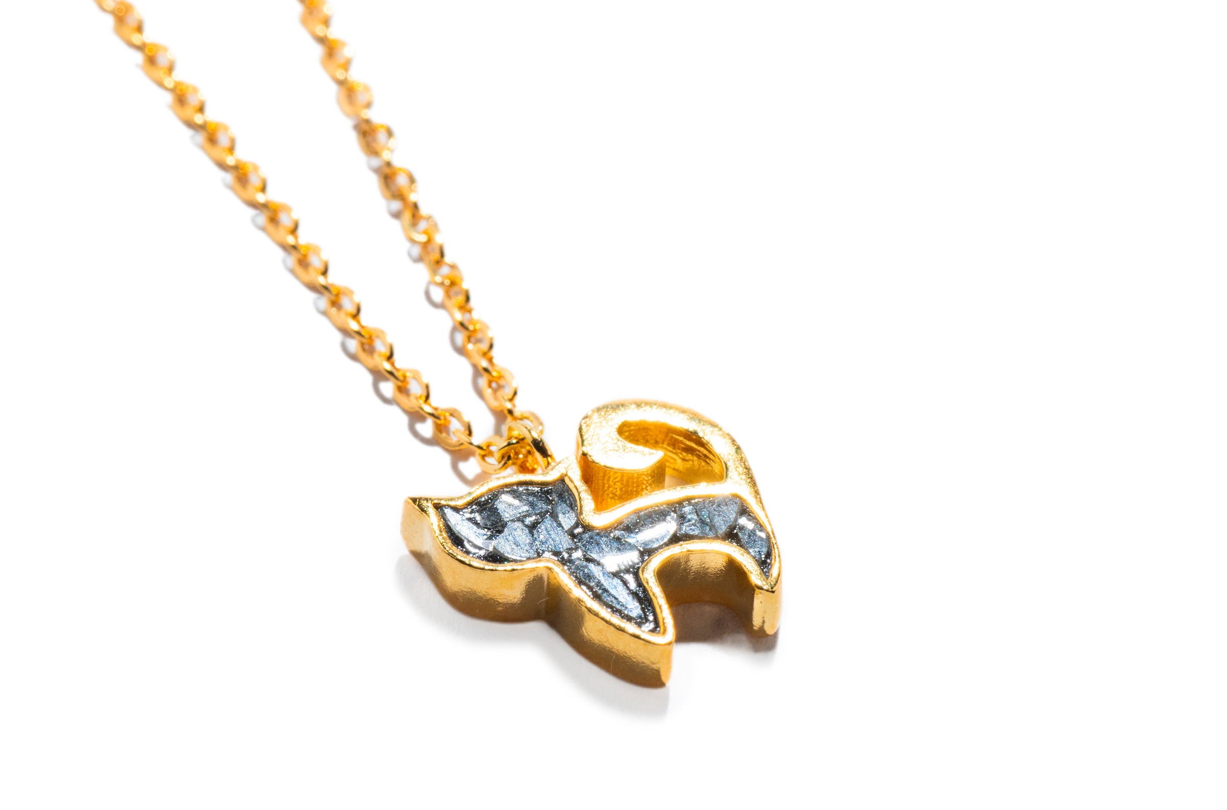 Black Cat Gold Vermeil Pendant Necklace