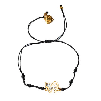 Black Cat Gold Vermeil Bracelet