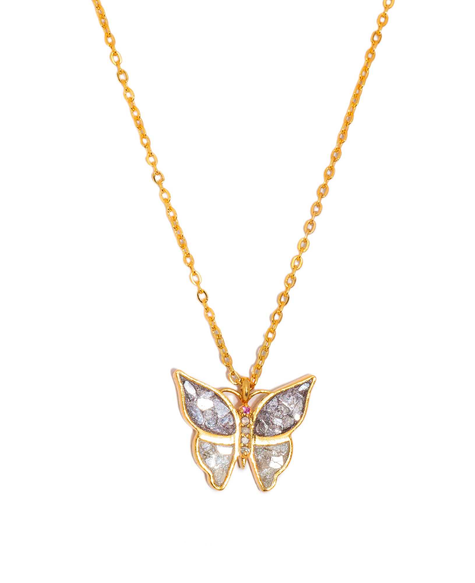 Butterfly Gold Vermeil Pendant Necklace