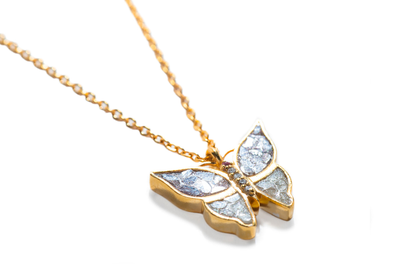 Butterfly Gold Vermeil Pendant Necklace