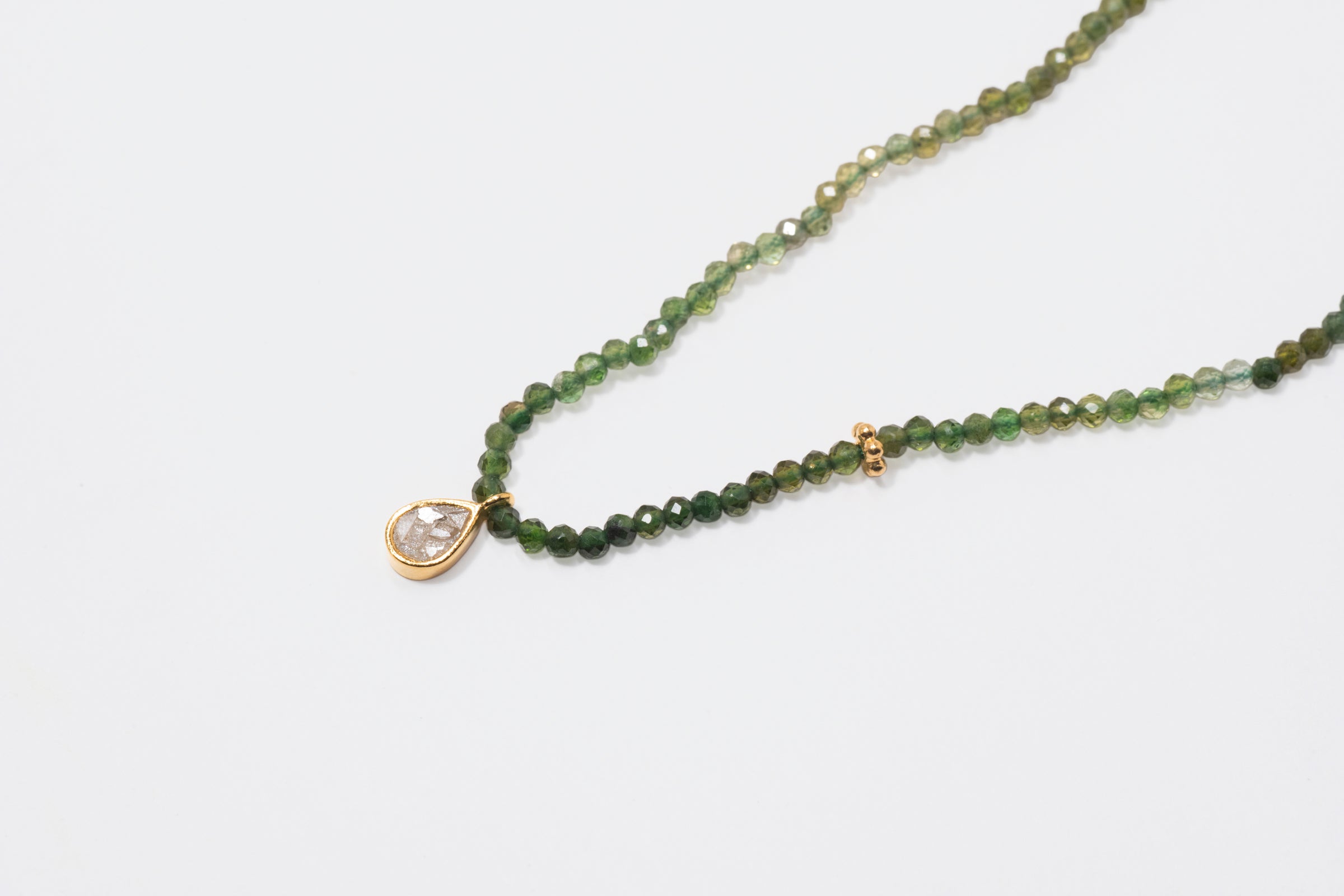 Cassia Drop Beaded Gold Vermeil Necklace