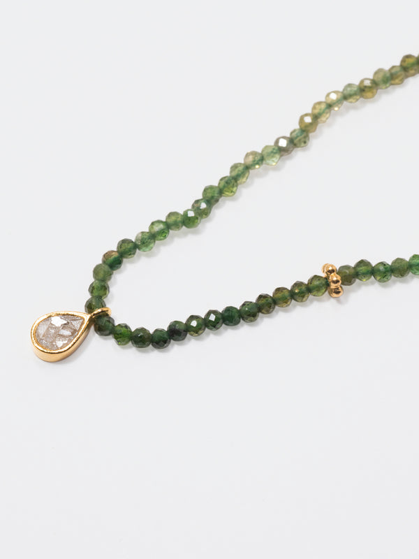 Cassia Drop Beaded Gold Vermeil Necklace