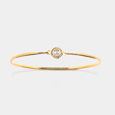 Dagny Round Gold Vermeil Bangle Bracelet