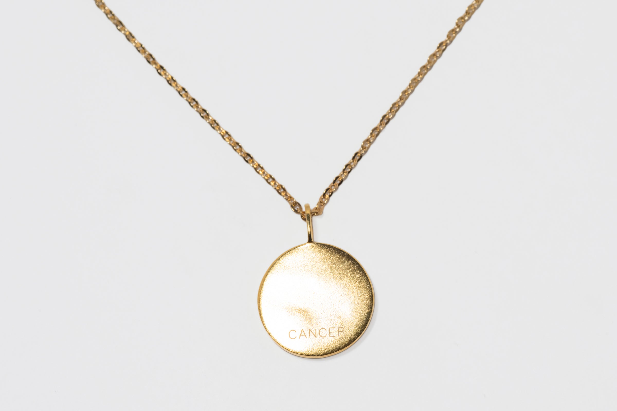 Mini Cancer Gold Vermeil  Pendant Necklace