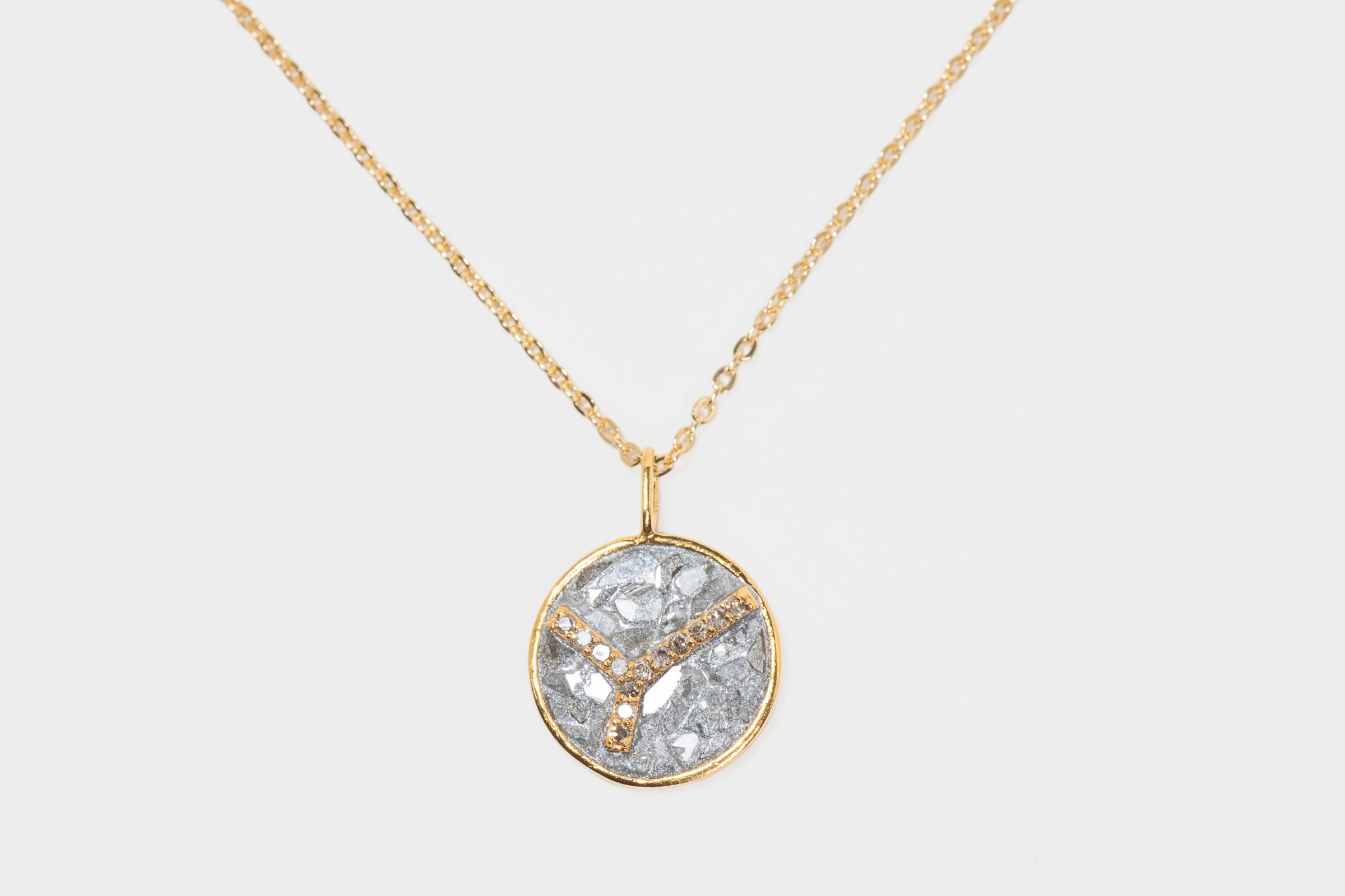Mini Cancer Gold Vermeil  Pendant Necklace