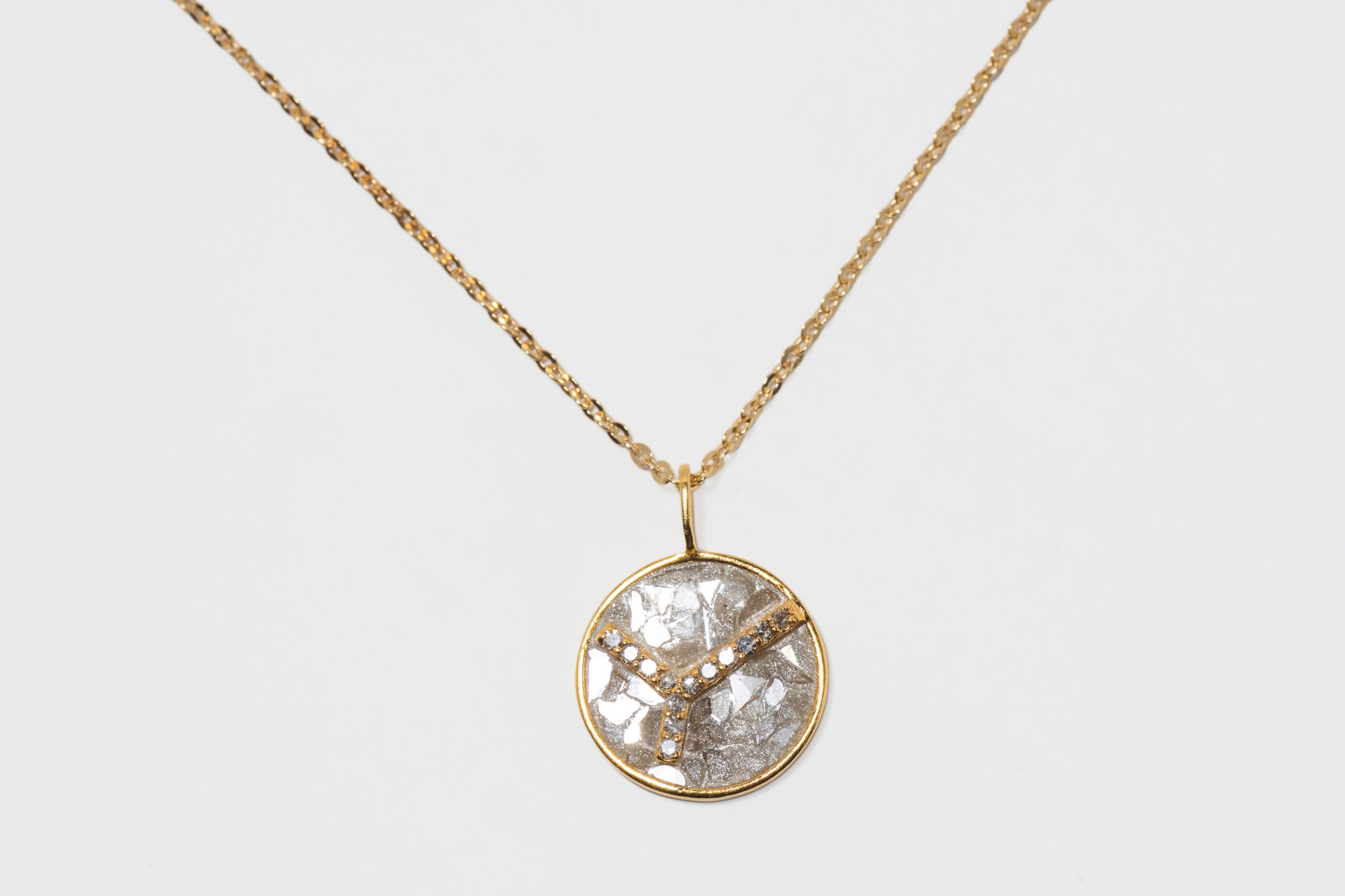 Mini Cancer Gold Vermeil  Pendant Necklace