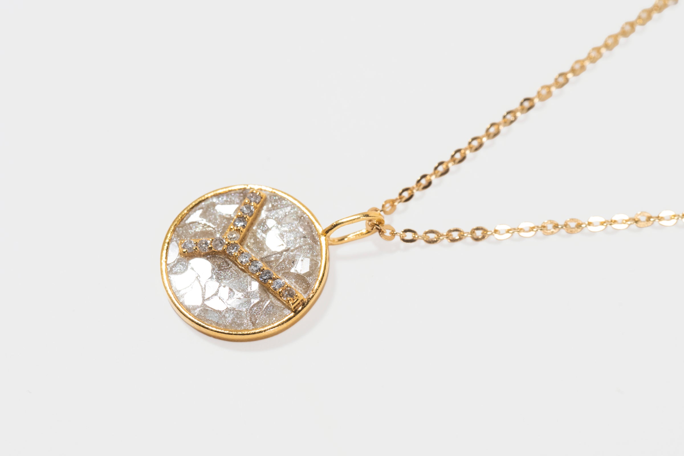 Mini Cancer Gold Vermeil  Pendant Necklace