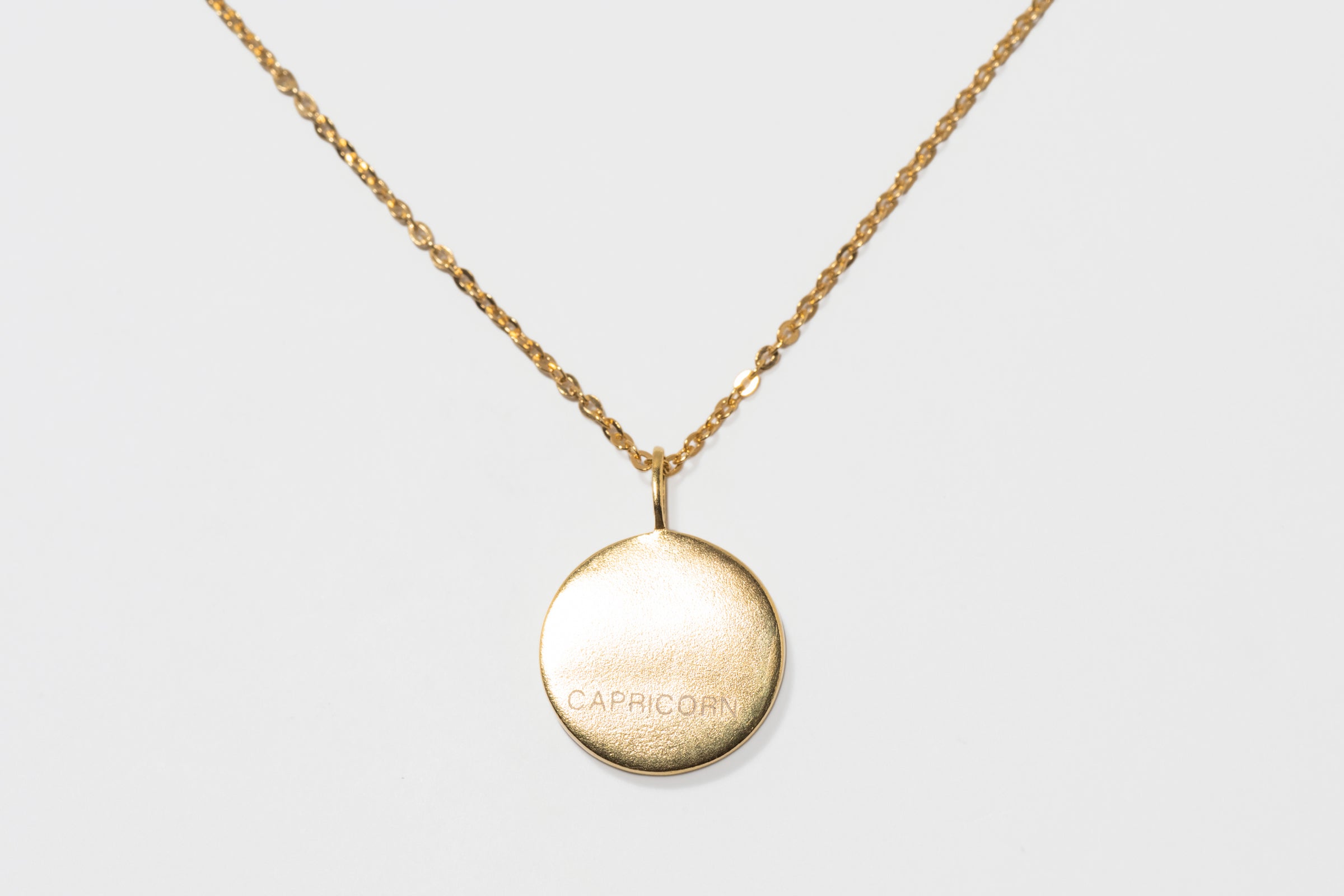 Mini Capricorn Gold Vermeil  Pendant Necklace