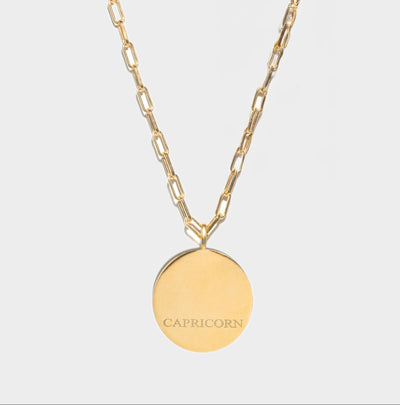 Capricorn Gold Vermeil Pendant Necklace
