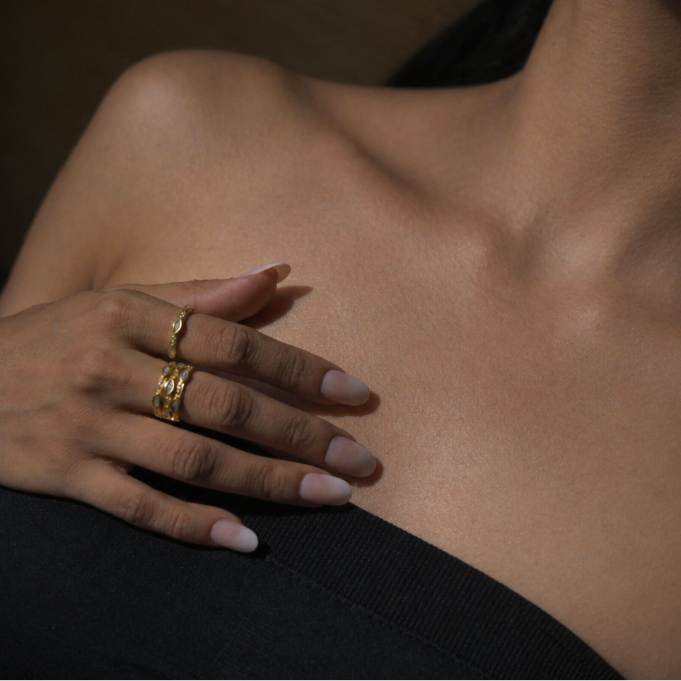 Ekim Marquee Gold Vermeil Multi Band Ring