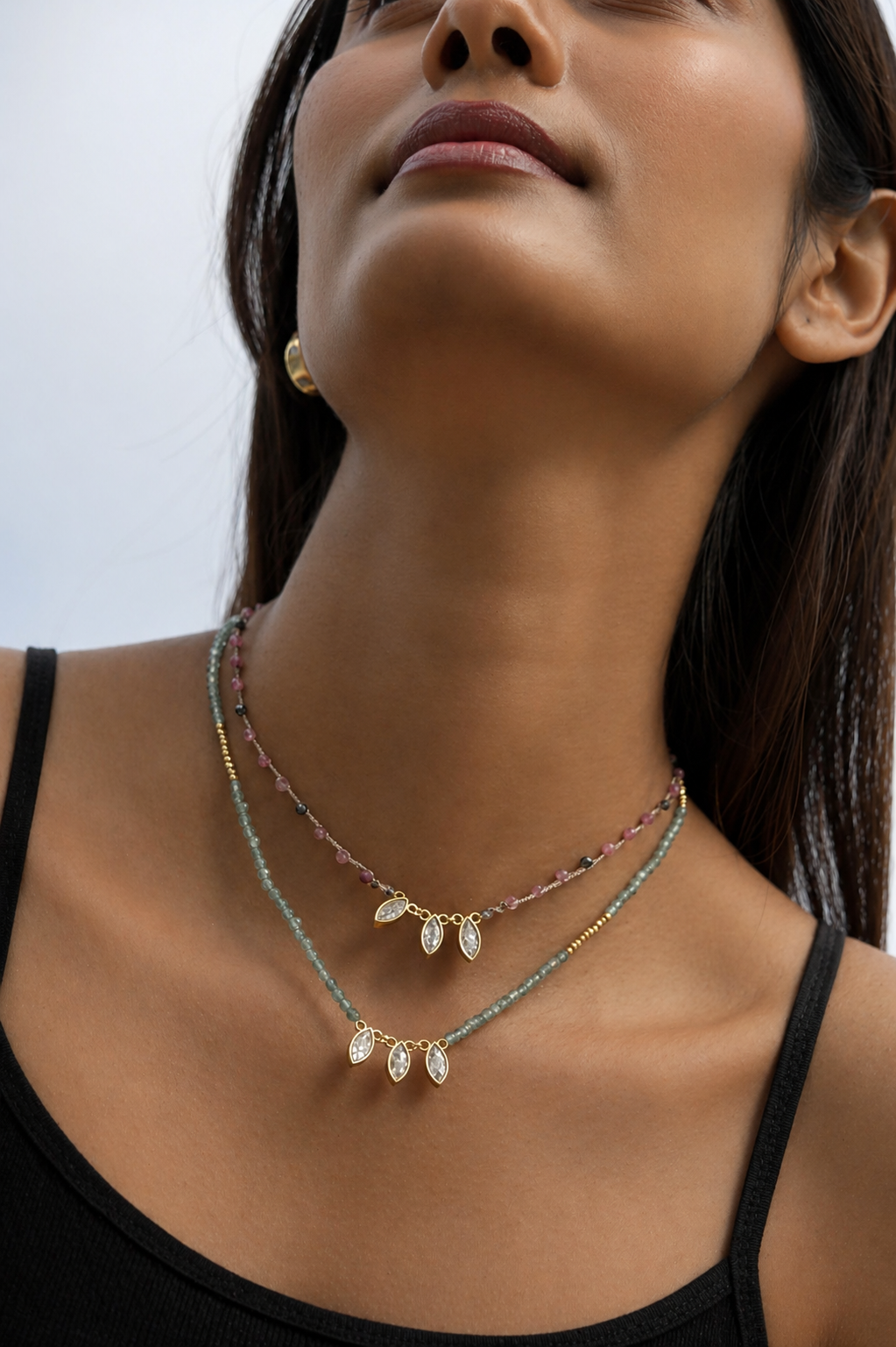 Zera Gold Vermeil Beaded Necklace