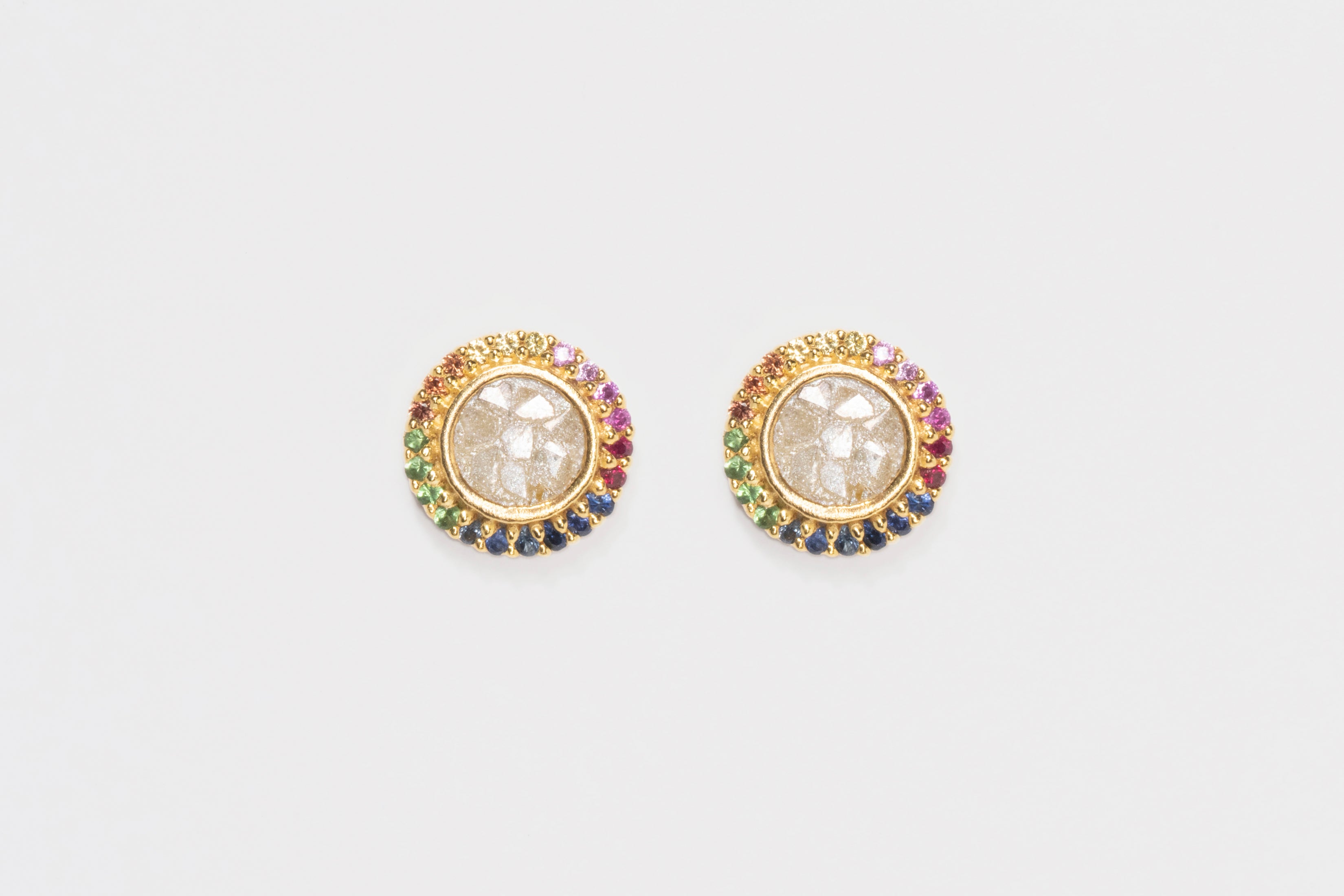 Alex Gold Vermeil Rainbow Stud Earrings