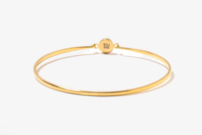 Dagny Round Gold Vermeil Bangle Bracelet