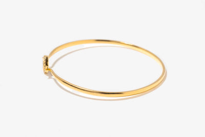 Dagny Round Gold Vermeil Bangle Bracelet