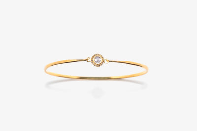 Dagny Round Gold Vermeil Bangle Bracelet