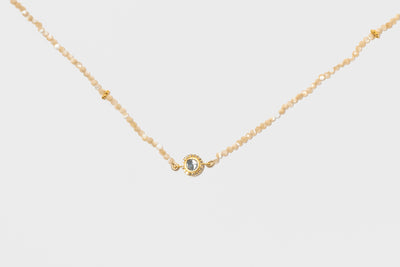Dagny Round  Beaded Gold Vermeil Necklace