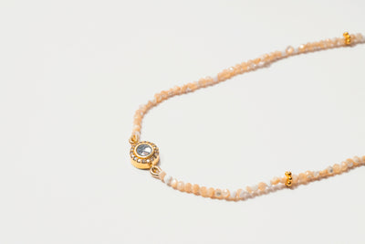 Dagny Round  Beaded Gold Vermeil Necklace