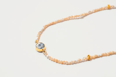 Dagny Round  Beaded Gold Vermeil Necklace