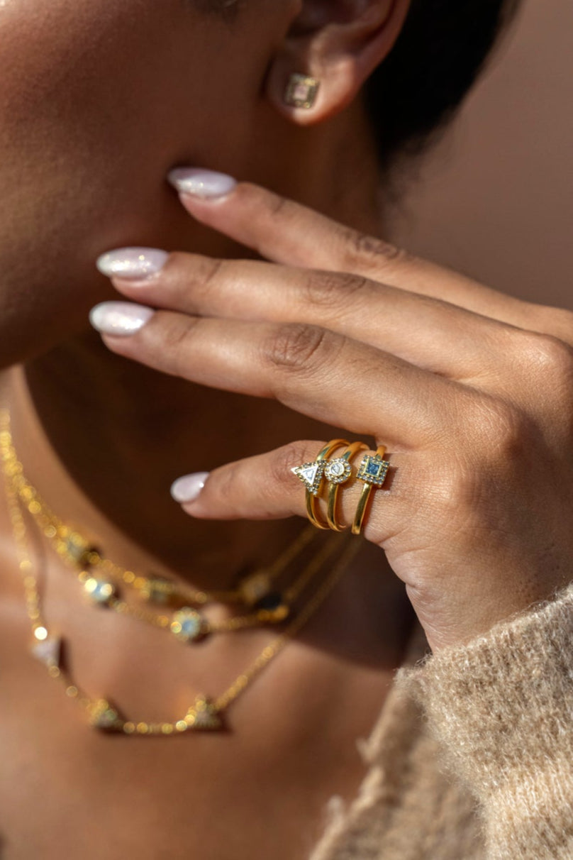 Dagny Round Gold Vermeil Ring