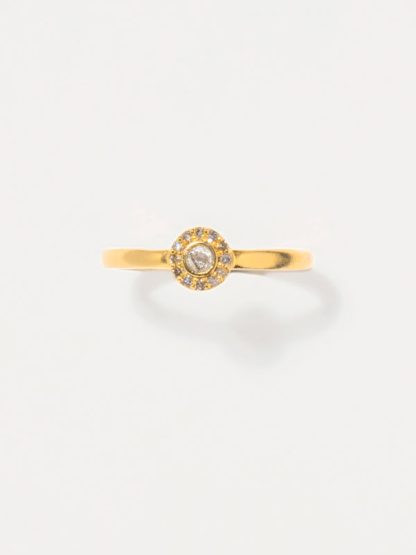 Dagny Round Gold Vermeil Ring