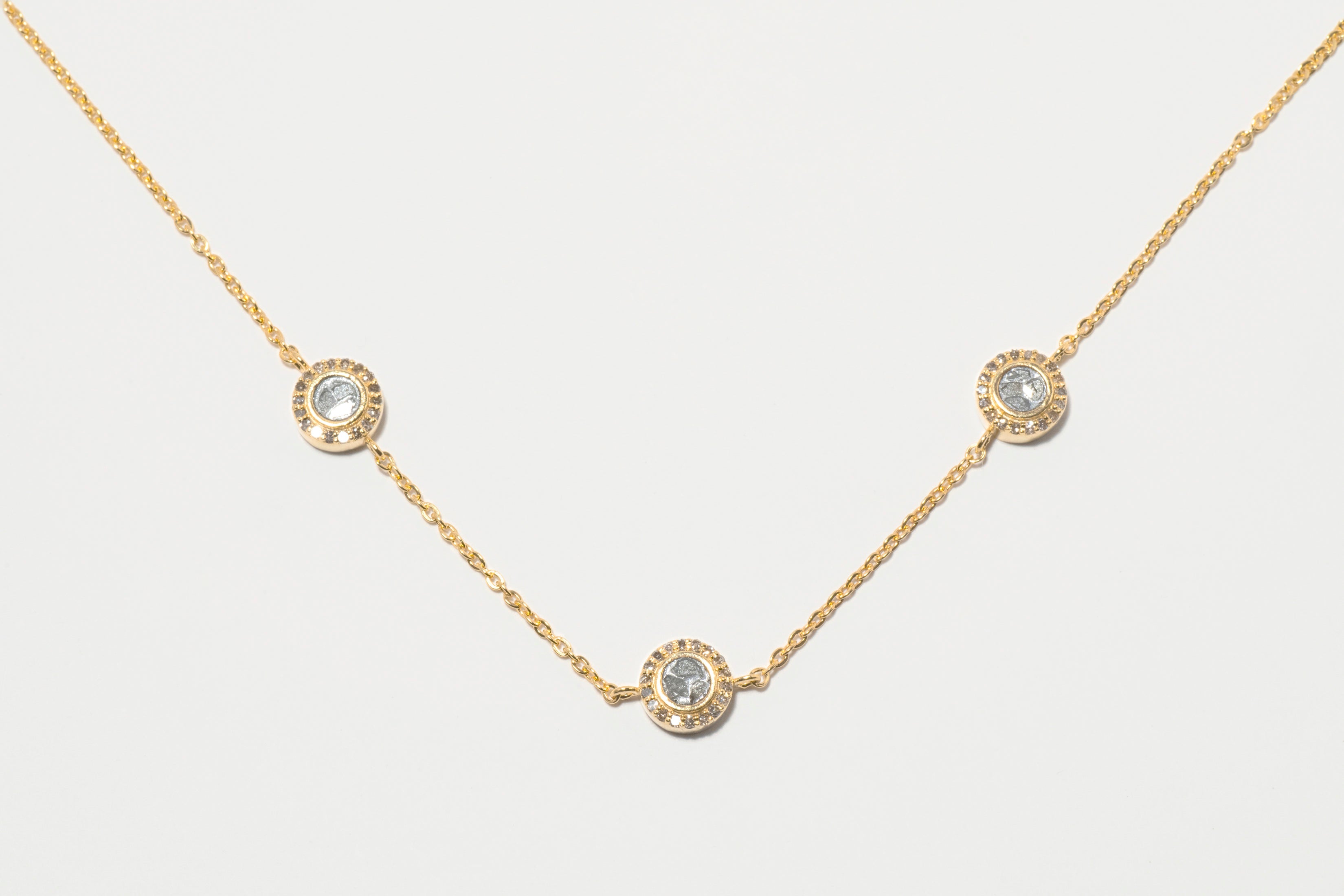 Dagny Round Gold Vermeil Station Necklace
