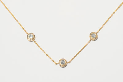 Dagny Round Gold Vermeil Station Necklace