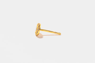 Dagny Round Gold Vermeil Stud Earrings