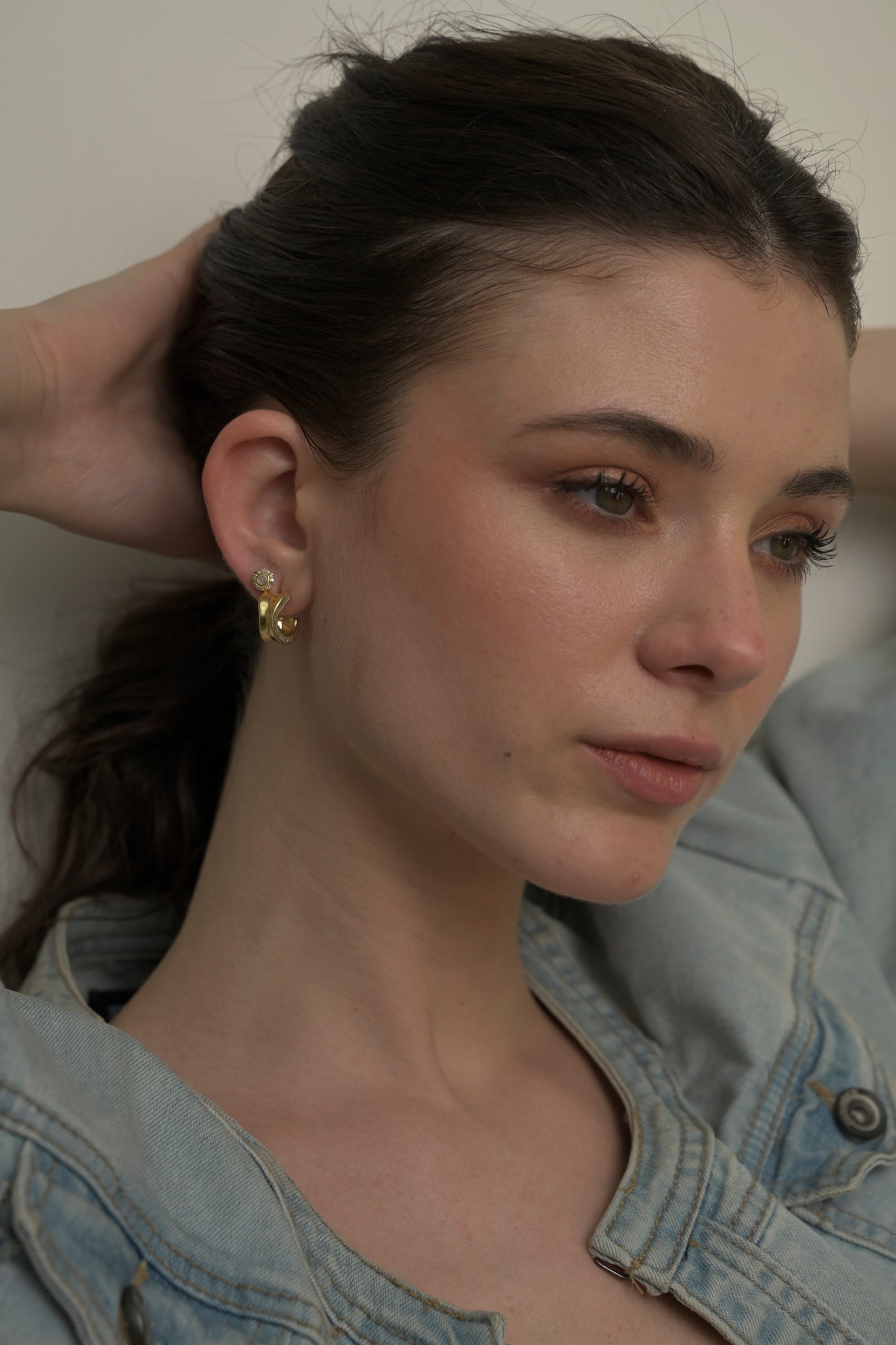 Janmay Gold Vermeil Huggy Earrings