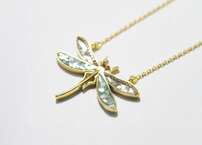 Dragonfly Gold Vermeil Pendant Necklace