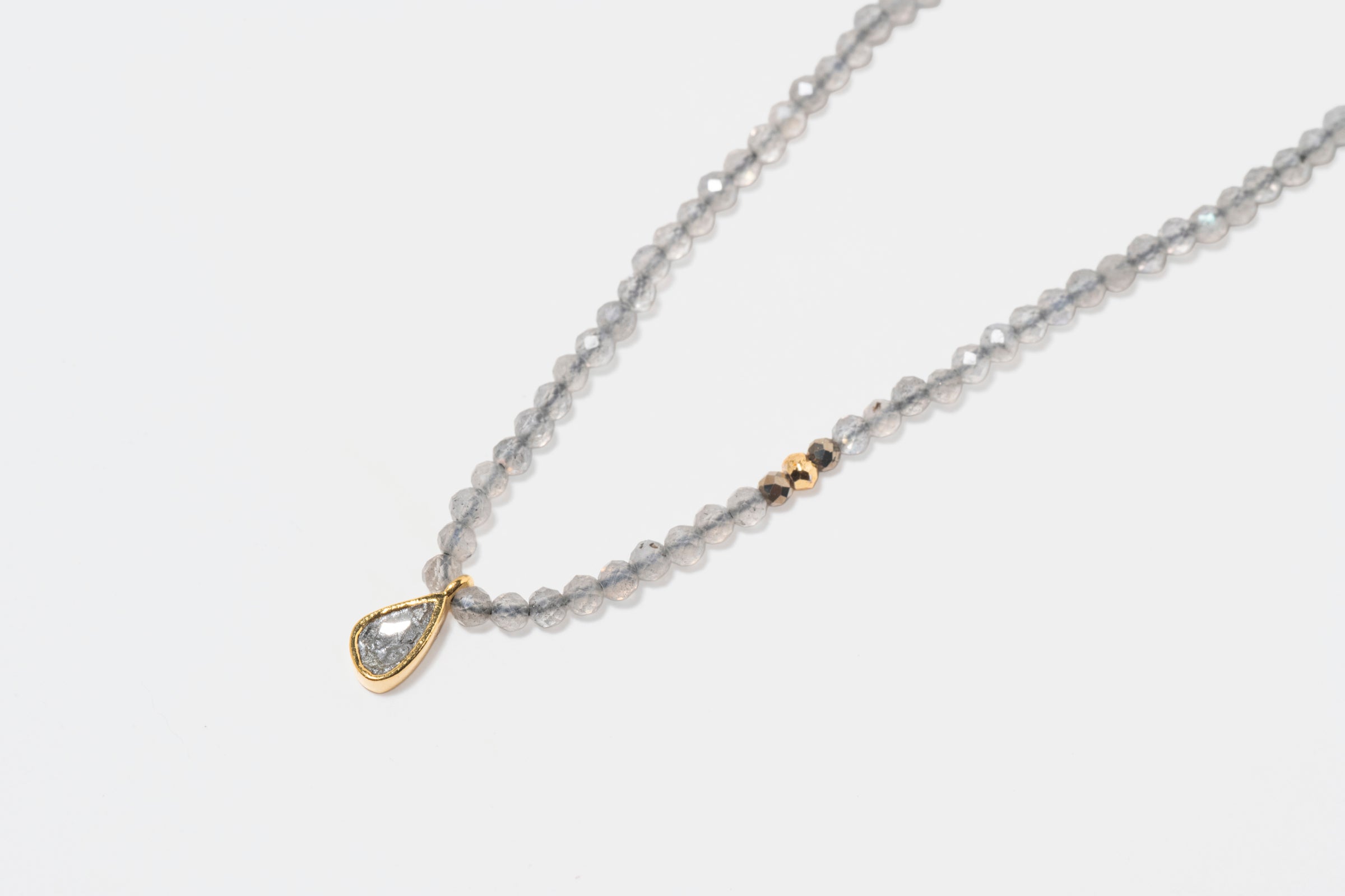 Aster Organic Pebble Beaded Gold Vermeil Necklace