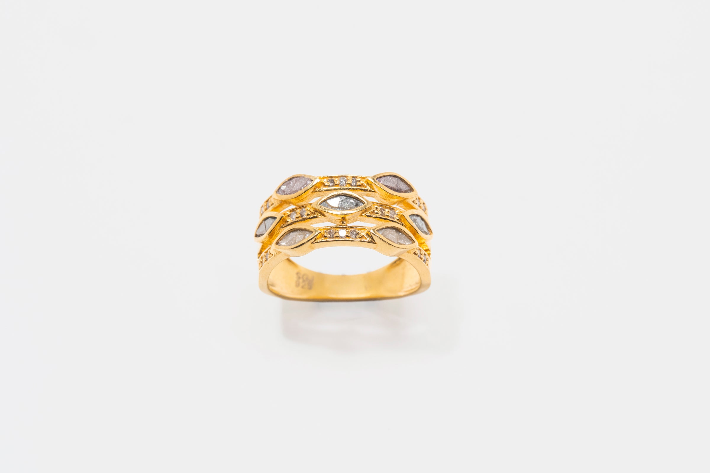 Ekim Marquee Gold Vermeil Multi Band Ring