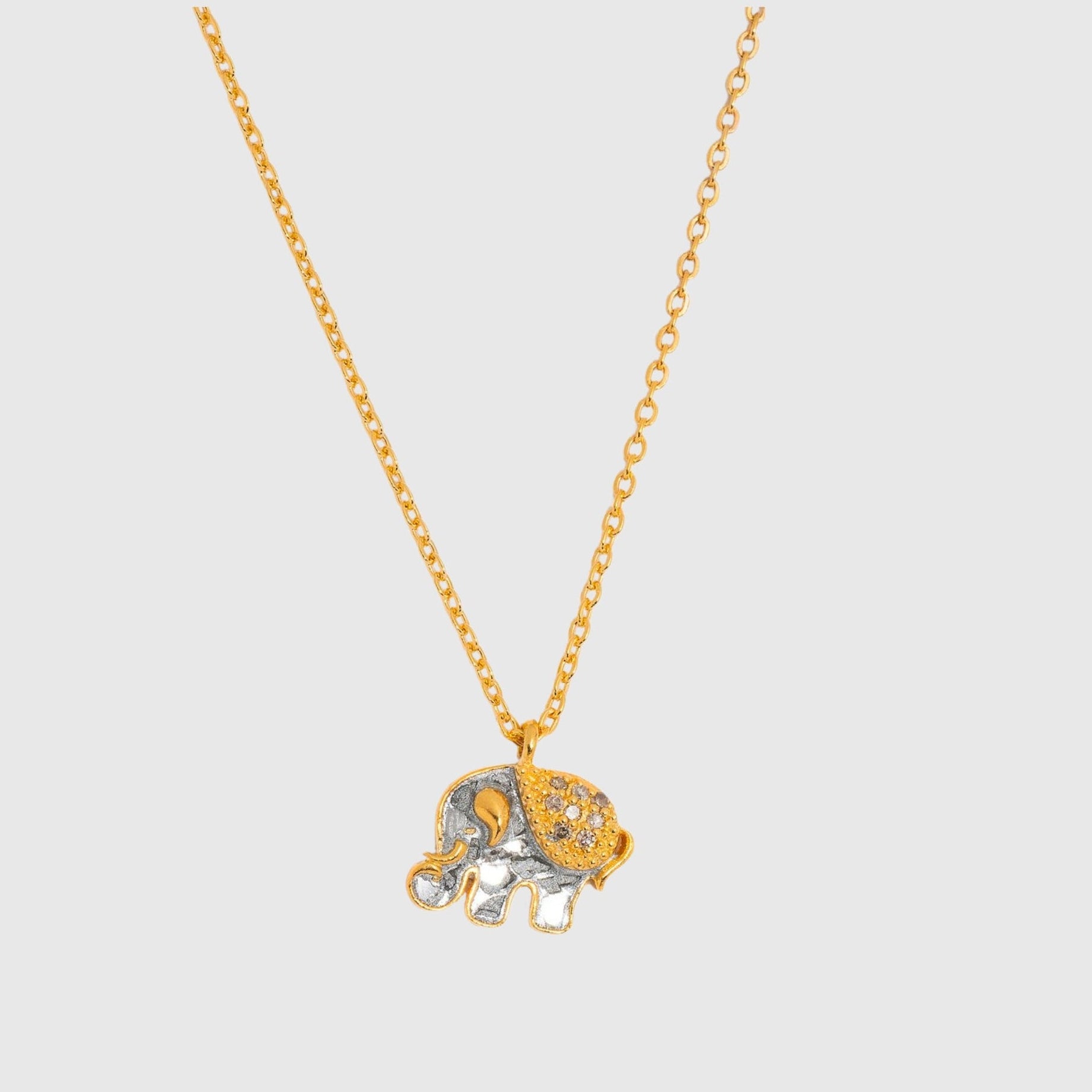 Elephant Gold Vermeil Pendant Necklace