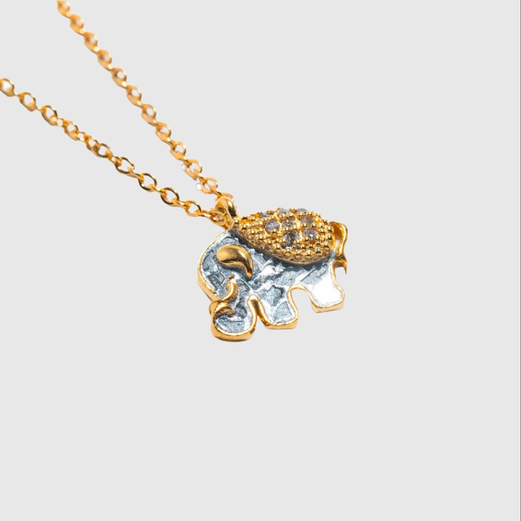 Elephant Gold Vermeil Pendant Necklace
