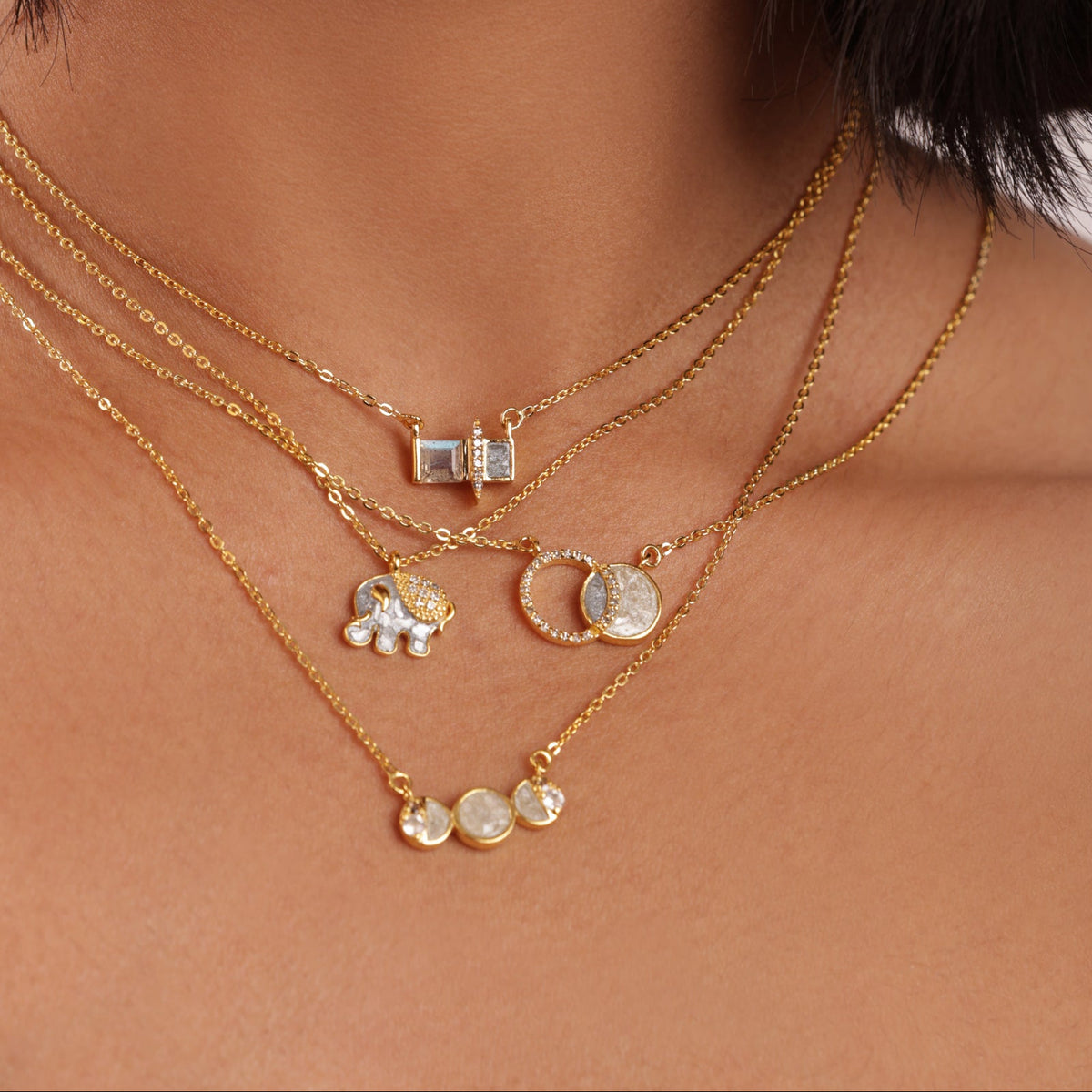 Elephant Gold Vermeil Pendant Necklace