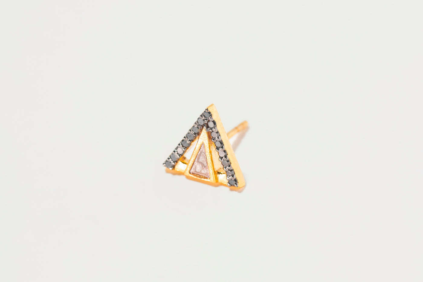 Enkel Black Diamonds Gold Vermeil Stud Earrings