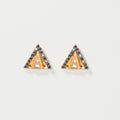 Enkel Black Diamonds Gold Vermeil Stud Earrings