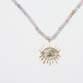 Evil Eye Beaded Gold Vermeil Necklace