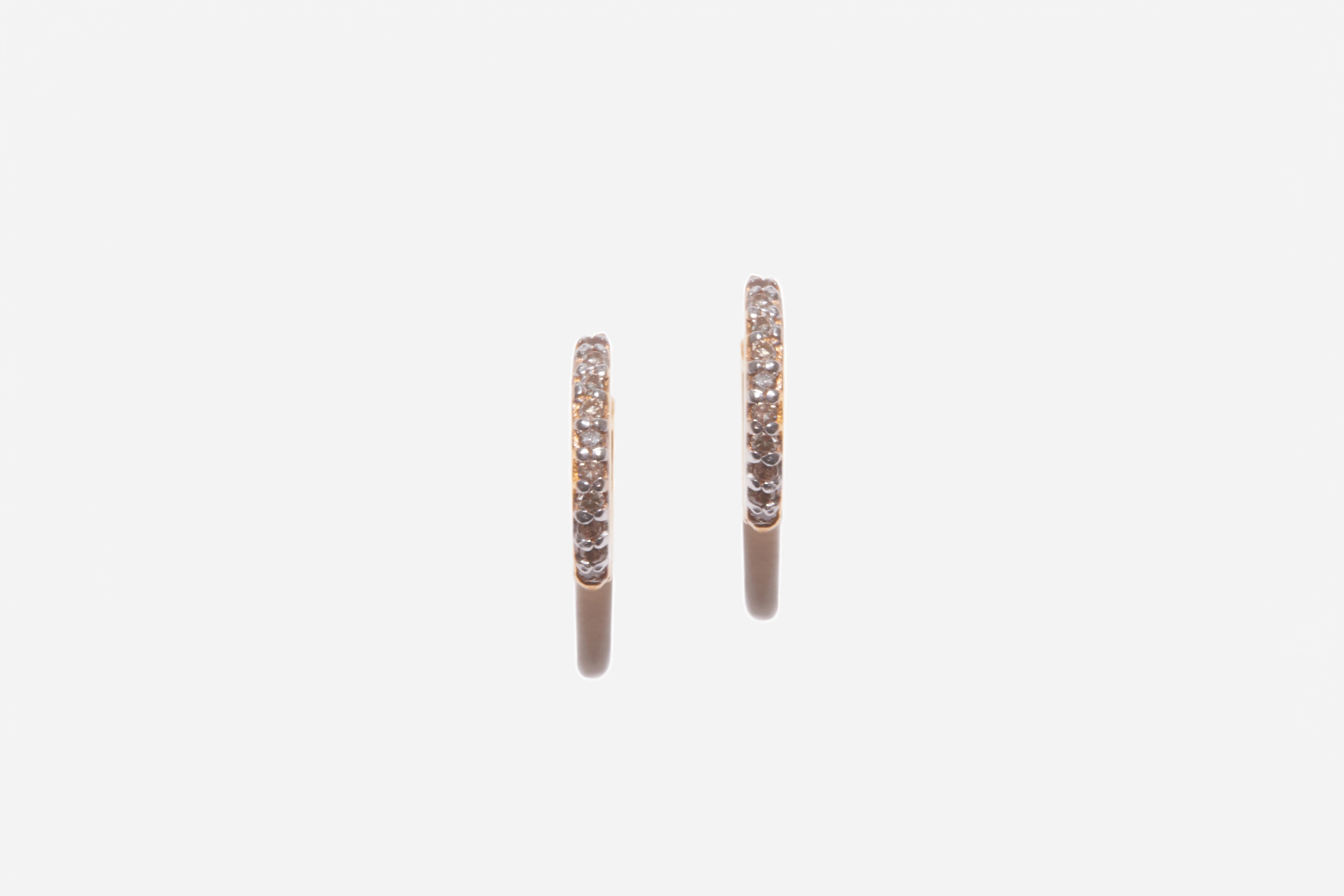 Fleron Huggies Diamond Gold Vermeil